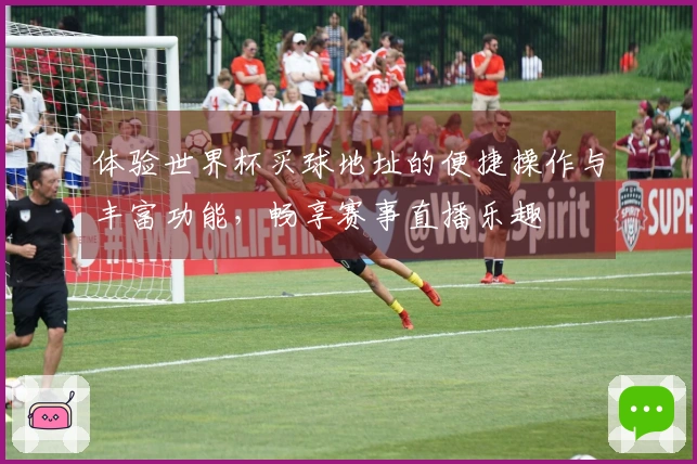 体验世界杯买球地址的便捷操作与丰富功能，畅享赛事直播乐趣